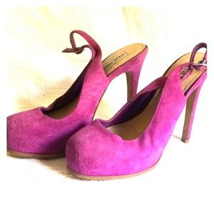 Purple Steve Madden platform high heels